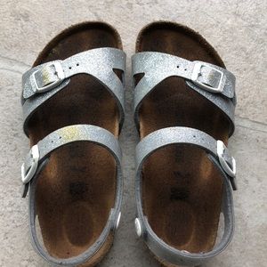 Girl’s 12-12.5 (EU 29) Birkenstock Glittery Sandal
